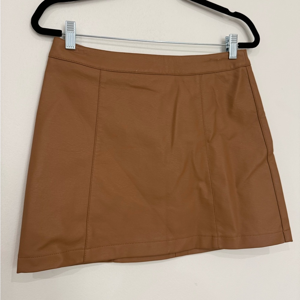 Forever 21 faux leather Tan Mini Skirt